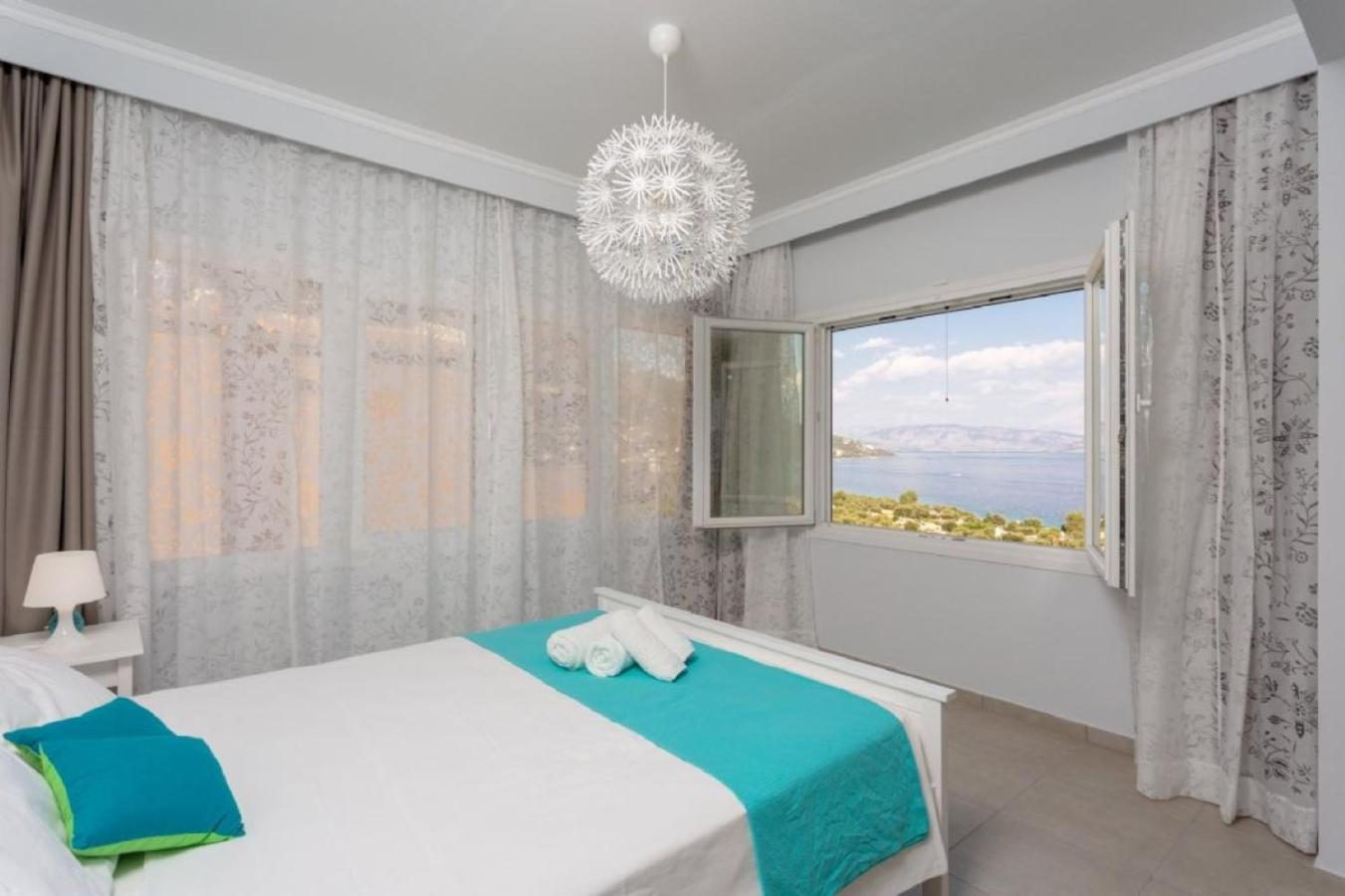 Corfu Sea View Villa - Aurora برباتي المظهر الخارجي الصورة
