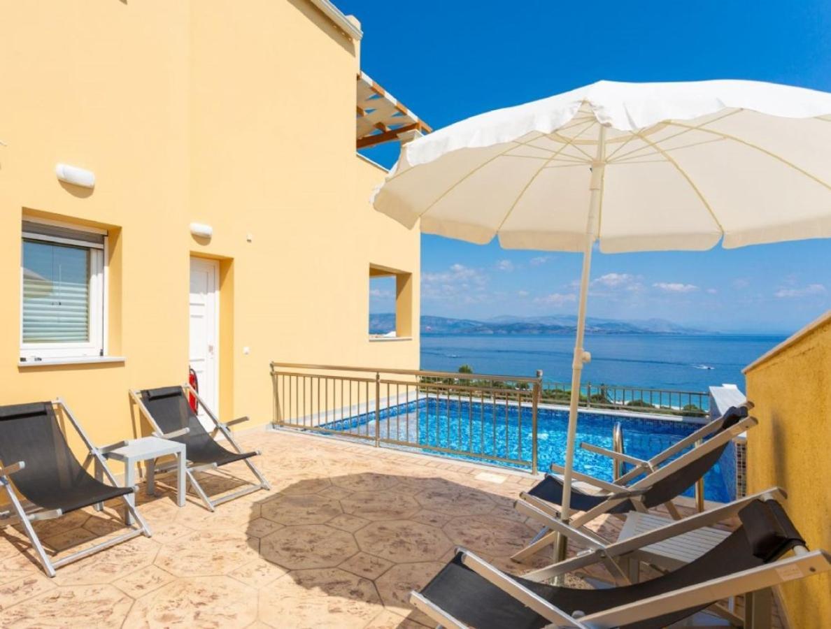 Corfu Sea View Villa - Aurora برباتي المظهر الخارجي الصورة